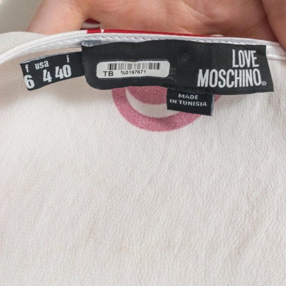 Moschino S/M Valentines Hearts Tank Top AS-IS Glam Halloween Costume - Picture 8 of 9